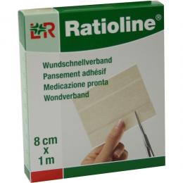 Ratioline sensitive Wundschnellverband 8cmx1m 1 St Pflaster