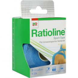 RATIOLINE Sport-Tape 5 cmx5 m türkis 1 St Pflaster