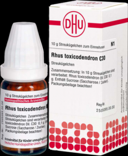 RHUS TOXICODENDRON C 30 Globuli 10 g