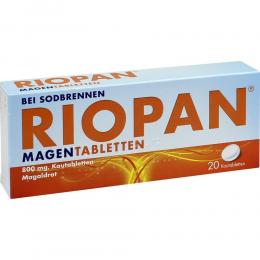 Ein aktuelles Angebot für RIOPAN Magen Tabletten Kautabletten 20 St Kautabletten Sodbrennen - jetzt kaufen, Marke Dr. Kade Pharmazeutische Fabrik GmbH.