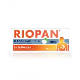 Ein aktuelles Angebot für Riopan MINT Magen Tabletten 20 St Kautabletten Sodbrennen - jetzt kaufen, Marke Dr. Kade Pharmazeutische Fabrik GmbH.