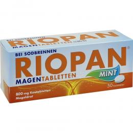 Ein aktuelles Angebot für Riopan MINT Magen Tabletten 50 St Kautabletten Sodbrennen - jetzt kaufen, Marke Dr. Kade Pharmazeutische Fabrik GmbH.