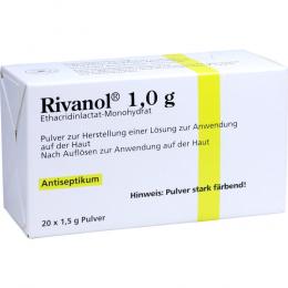 Ein aktuelles Angebot für RIVANOL 1,0 g Pulver 20 St Pulver Wunddesinfektion - jetzt kaufen, Marke Dermapharm AG Arzneimittel.