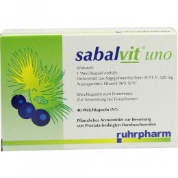Ein aktuelles Angebot für Sabalvit Uno 40 St Kapseln Prostatabeschwerden - jetzt kaufen, Marke Ruhrpharm AG.