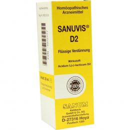 Ein aktuelles Angebot für SANUVIS D 2 Tropfen 30 ml Tropfen Homöopathische Einzelmittel - jetzt kaufen, Marke Sanum-Kehlbeck GmbH & Co. KG.