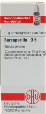 SARSAPARILLA D 6 Globuli 10 g
