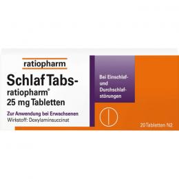 SCHLAF TABS-ratiopharm 25 mg Tabletten 20 St.