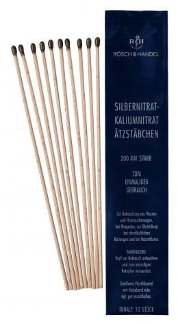 SILBERNITRAT-Kaliumnitr.Ätzstäb.Ätzstift 200mm st. 10 St Stäbchen