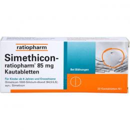 SIMETHICON-ratiopharm 85 mg Kautabletten 20 St.