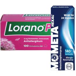 [SPAR-SET] 1 x LORANOPRO 5 mg Filmtabletten + MOMETAHEXAL Heuschnupfenspray 50µg/Spr.140 Spr.St