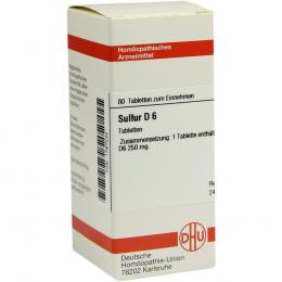 Ein aktuelles Angebot für SULFUR D 6 Tabletten 80 St Tabletten Naturheilmittel - jetzt kaufen, Marke DHU-Arzneimittel GmbH & Co. KG.
