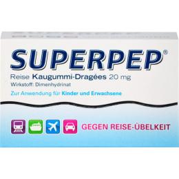 SUPERPEP Reise Kaugummi Dragees 20 mg 20 St.