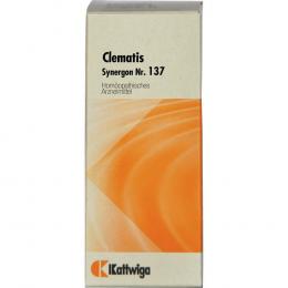 Ein aktuelles Angebot für SYNERGON KOMPLEX 137 Clematis Tropfen 50 ml Tropfen  - jetzt kaufen, Marke Kattwiga Arzneimittel GmbH.