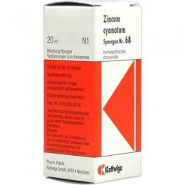 SYNERGON KOMPLEX 68 Zincum cyanatum Tropfen 20 ml