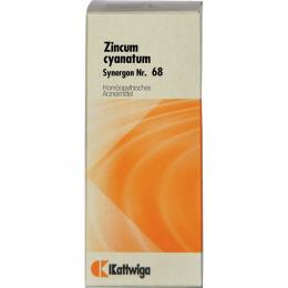 Ein aktuelles Angebot für SYNERGON KOMPLEX 68 Zincum cyanatum Tropfen 50 ml Tropfen  - jetzt kaufen, Marke Kattwiga Arzneimittel GmbH.