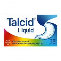 Ein aktuelles Angebot für TALCID LIQUID 20 St Suspension Sodbrennen - jetzt kaufen, Marke Bayer Vital GmbH Geschäftsbereich Selbstmedikation.
