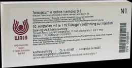 TARAXACUM E Rad.vernale D 6 Ampullen 10X1 ml