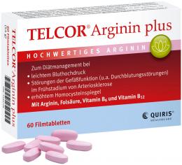 Ein aktuelles Angebot für TELCOR Arginin plus Filmtabletten 60 St Filmtabletten Herzstärkung - jetzt kaufen, Marke Quiris Healthcare GmbH & Co. KG.