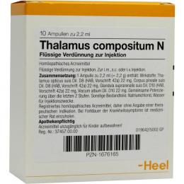 Ein aktuelles Angebot für THALAMUS compositum N Ampullen 10 St Ampullen Homöopathische Komplexmittel - jetzt kaufen, Marke Biologische Heilmittel Heel GmbH.
