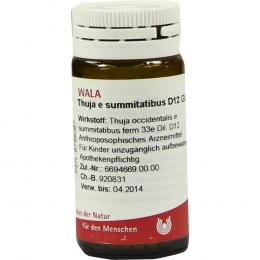 Ein aktuelles Angebot für THUJA E SUMMITATIBUS D 12 Globuli 20 g Globuli Homöopathische Einzelmittel - jetzt kaufen, Marke WALA Heilmittel GmbH.