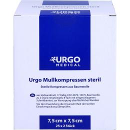 URGO MULLKOMPRESSEN 7,5x7,5 cm steril 50 St.