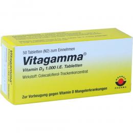 VITAGAMMA Vitamin D3 1.000 I.E. Tabletten 50 St Tabletten