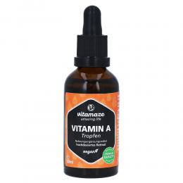 Ein aktuelles Angebot für VITAMIN A 500 myg hochdosiert vegan Tropfen 50 ml Tropfen  - jetzt kaufen, Marke Vitamaze GmbH.