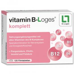 Ein aktuelles Angebot für vitamin B-Loges® komplett 120 St Filmtabletten Vitaminpräparate - jetzt kaufen, Marke Dr. Loges + Co. GmbH.