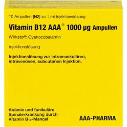 VITAMIN B12 AAA 1000 µg Ampullen Injektionslsg. 10 ml