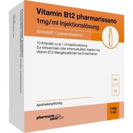 VITAMIN B12 PHARMARISSANO 1 mg/ml Inj.-Lsg.Amp. 10 X 1 ml Injektionslösung