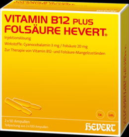 VITAMIN B12 PLUS Folsure Hevert a 2 ml Ampullen 2X100 St