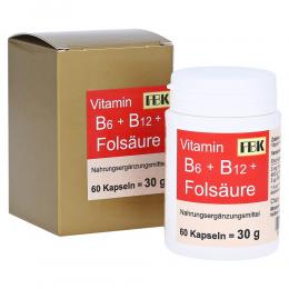 Ein aktuelles Angebot für VITAMIN B6+B12+Folsäure Kapseln 60 St Kapseln  - jetzt kaufen, Marke FBK-Pharma GmbH.