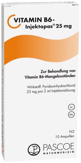 Ein aktuelles Angebot für VITAMIN B6-Injektopas 25mg 10 X 2 ml Injektionslösung Vitaminpräparate - jetzt kaufen, Marke PASCOE Pharmazeutische Präparate GmbH.