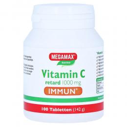 Ein aktuelles Angebot für VITAMIN C RETARD 1.000 mg Immun Megamax Filmtabl. 100 St Filmtabletten Erkältung & Immunsystem - jetzt kaufen, Marke Megamax B.V..