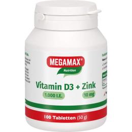VITAMIN D3 1.000 I.E.+Zink 10 mg Tabletten 100 St.
