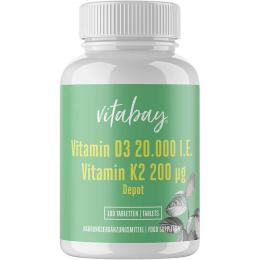 VITAMIN D3 DEPOT 20.000 I.E.+Vitamin K2 200 µg Tab 180 St.