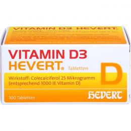 VITAMIN D3 HEVERT Tabletten 100 St.
