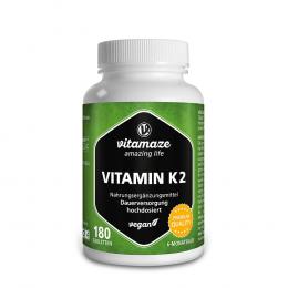 VITAMIN K2 200 myg hochdosiert vegan Tabletten 180 St Tabletten