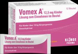 VOMEX A 12,5 mg Kinder Lsg.z.Einnehmen im Beutel 12 St