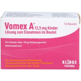 VOMEX A 12,5 mg Kinder Lsg.z.Einnehmen im Beutel 12 St.