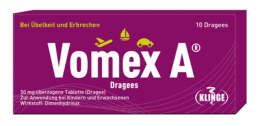 VOMEX A Dragees 50 mg berzogene Tabletten 10 St