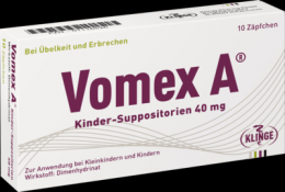 VOMEX A Kinder-Suppositorien 40 mg 10 St