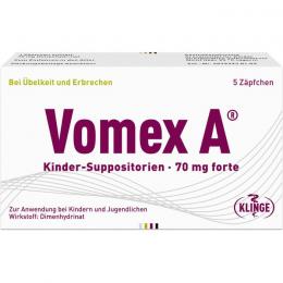 VOMEX A Kinder-Suppositorien 70 mg forte 5 St.