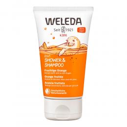 WELEDA Kids 2in1 Shower & Shampoo fruchtige Orange 150 ml Duschgel