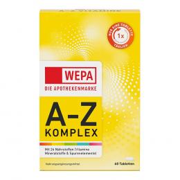 Ein aktuelles Angebot für WEPA A-Z Komplex Tabletten 60 St Tabletten Multivitamine & Mineralstoffe - jetzt kaufen, Marke WEPA Apothekenbedarf GmbH & Co KG.