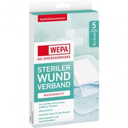 WEPA Wundverband wasserdicht 8x15 cm steril 5 St Pflaster
