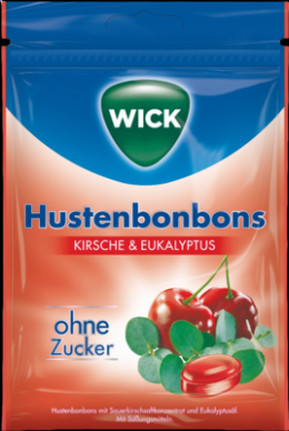 WICK Wildkirsche & Eukalyptus Bonbons o.Zucker Btl 72 g