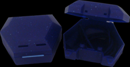 ZAHNSPANGENBOX mit Kordel blau mit Glitzer 1 St