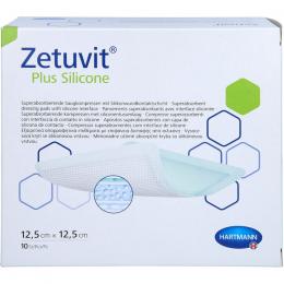 ZETUVIT Plus Silicone steril 12,5x12,5 cm 10 St.