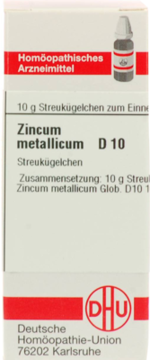 ZINCUM METALLICUM D 10 Globuli 10 g
